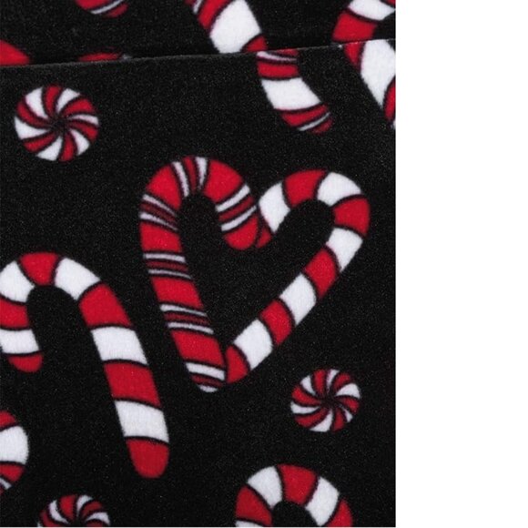 No Boundaries Juniors' Candy Cane Super Plush Leggings Size Sm XL Christmas NWT - Picture 3 of 3